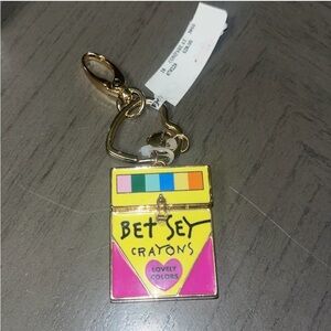 Betsey Johnson Crayon Box Bag Charm